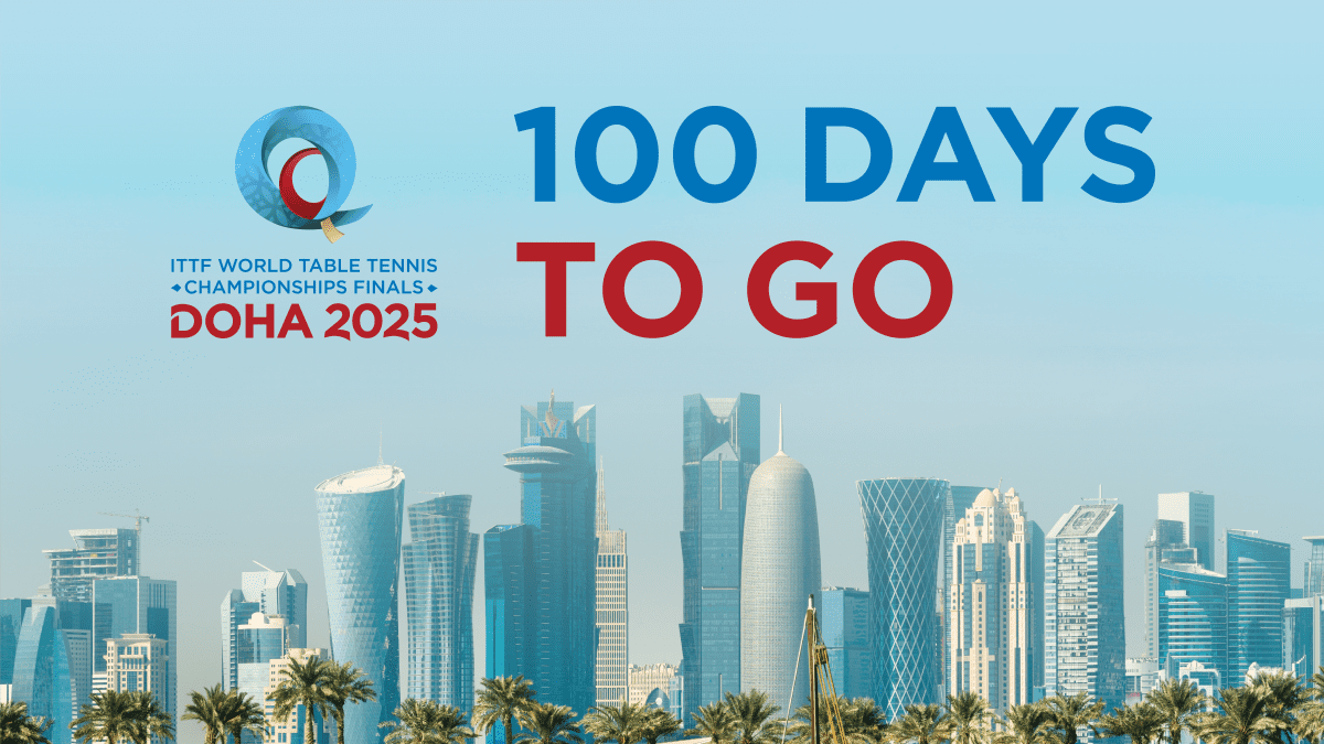 Hitung mundur secara resmi telah dimulai! Dengan hanya 100 hari tersisa menuju Final Kejuaraan Dunia Tenis Meja ITTF 2025 di Doha, antusiasme semakin memuncak di kalangan penggemar, pemain, dan federasi di seluruh dunia.