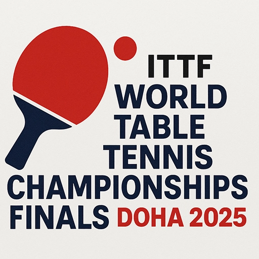 Logo situs berita dengan prediksi tentang turnamen ITTF World Table Tennis Championships Finals Doha 2025.